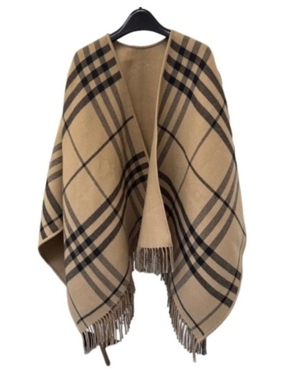 Burberry Women’s Giant Check Wool Cape Camel 138*130cm 8104506